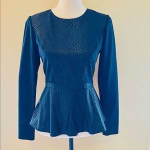 Guess Black Peplum Top